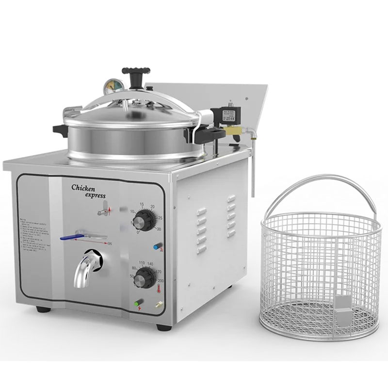 16L Electric Deep Fryer Commercial Pressure Cooking PanFrying Chicken Stainless Steel Equipment Multi-function Food Processor 3