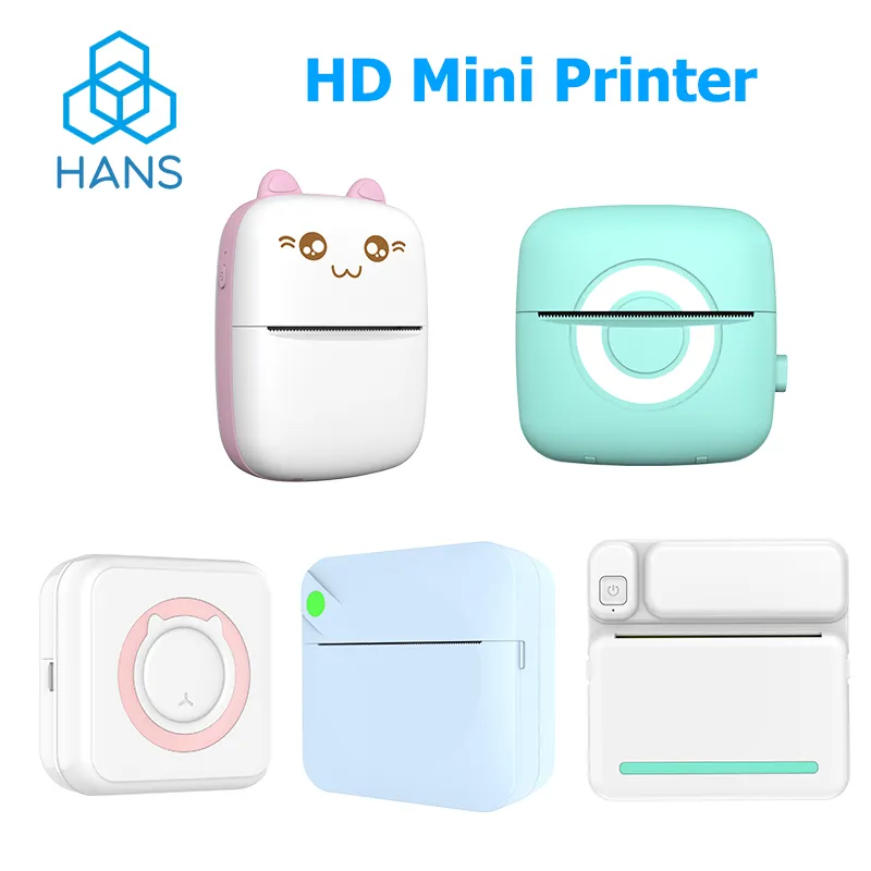HD Mini Portable Thermal Printer Portable Bluetooth Wireless Cute