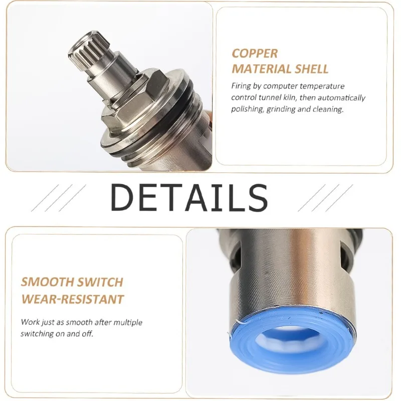 Faucet Cartridges Replacement Stainless Steel Tap Valves Household Single Angle Valve 1/4pcs for Kitchen Bathroom