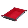 Rectangle Storage Tray PU Leather Velvet Folding Dice Tray Table Games Key Wallet Coin Organizer Trays Sundries Serving Tray 1