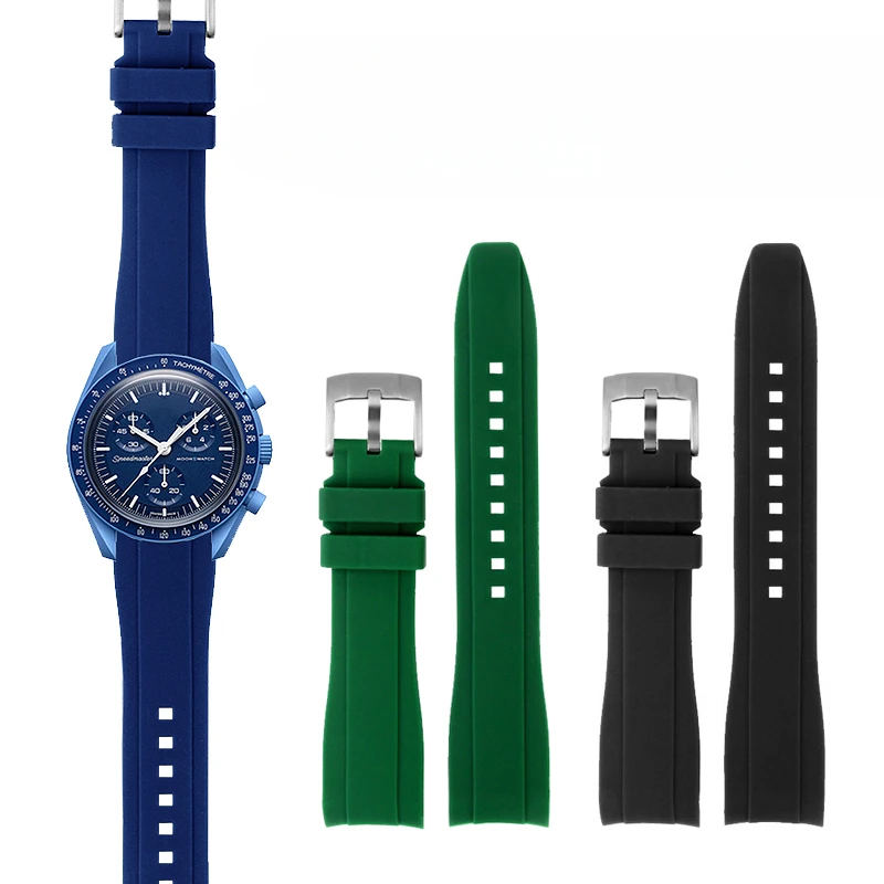 Per Omega Swatch Joint Nome Curvo Cinturini In Silicone Planet Series Moon Mercury Jupiter 20 22Mm Uomo Donna Accessori