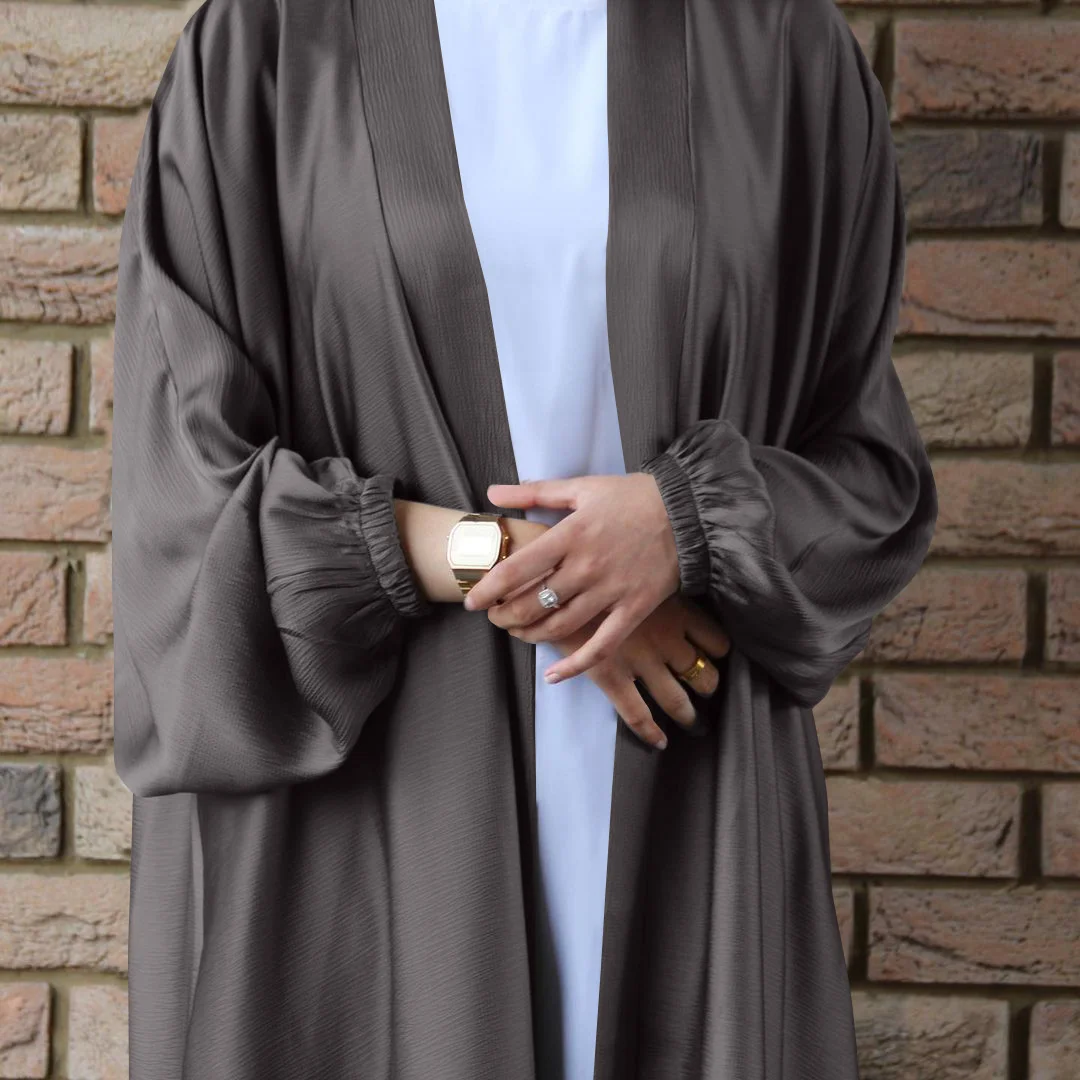 Prayer Clothes Women Satin Cardigan Robe
