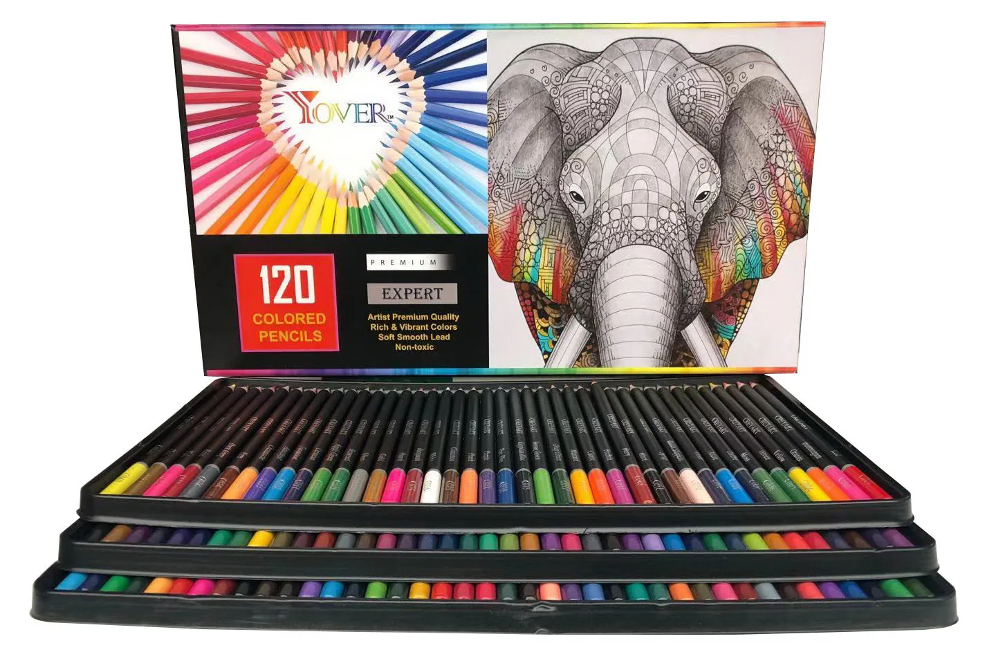 120 pcs Color Pencils for Children or Adult Drawing Paper BoxedHigh-Quality School Supplies or Home Activities