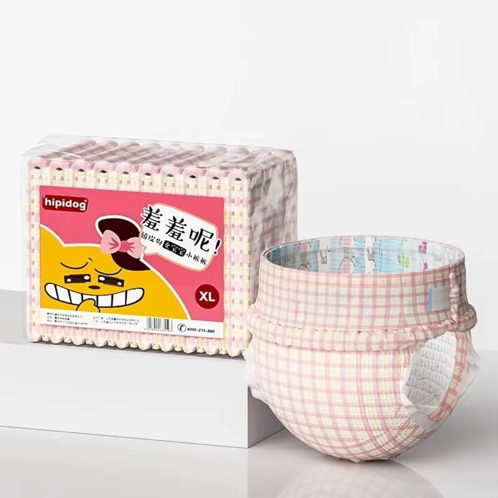10PCS 슈퍼 흡수 일회용 강아지 기저귀 여성 남성 통기성 애완 동물 기저귀 바지 생리학적 누출 방지 강아지 반바지