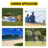 VEVOR Beach Carts for Sand with 13" TPU Balloon Wheels 165 LBS Loading Folding Sand Cart Aviation Aluminum Cart for Picnic 2