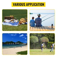 VEVOR Beach Carts for Sand with 13" TPU Balloon Wheels 165 LBS Loading Folding Sand Cart Aviation Aluminum Cart for Picnic 2