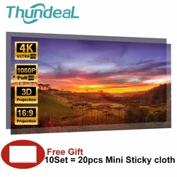 100 - Inch Reflective Fabric Projection Screen, 16:9 Aspect Ratio - 60 inch