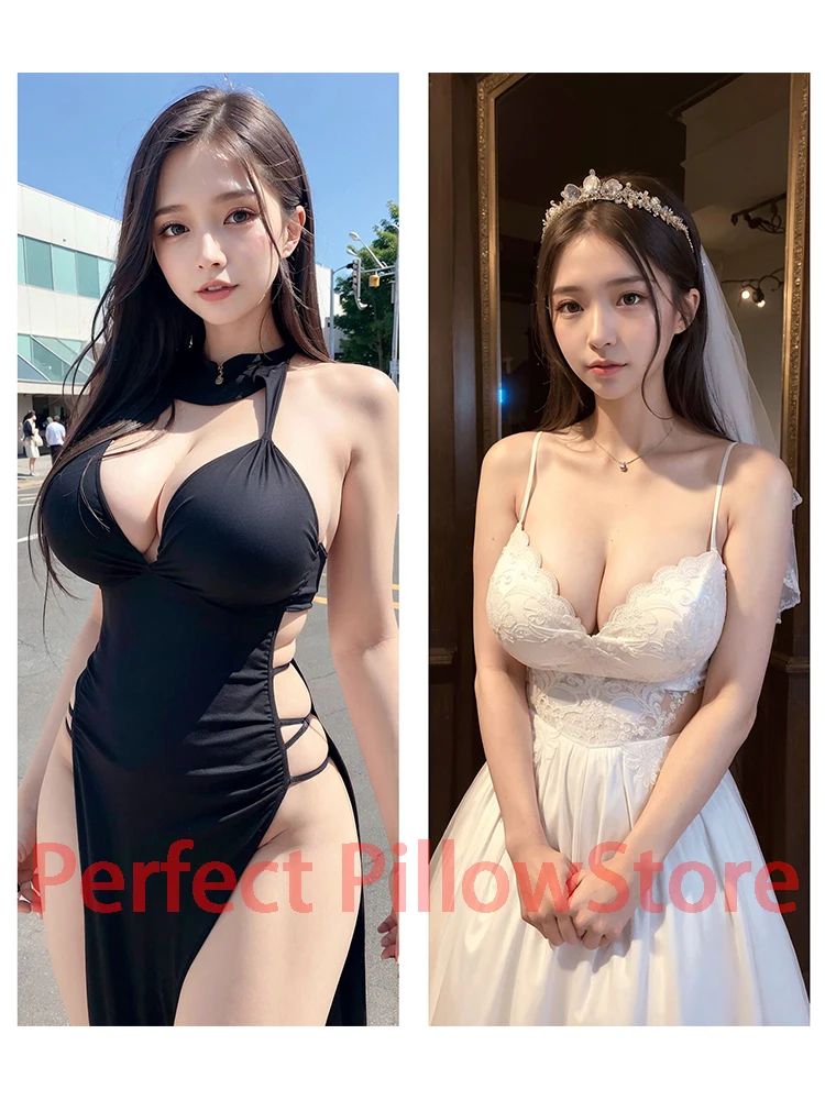 

Dakimakura anime large breasts beautiful girl AI illustration Double-sided Print Life-size body pillows cover Adult pillowcase