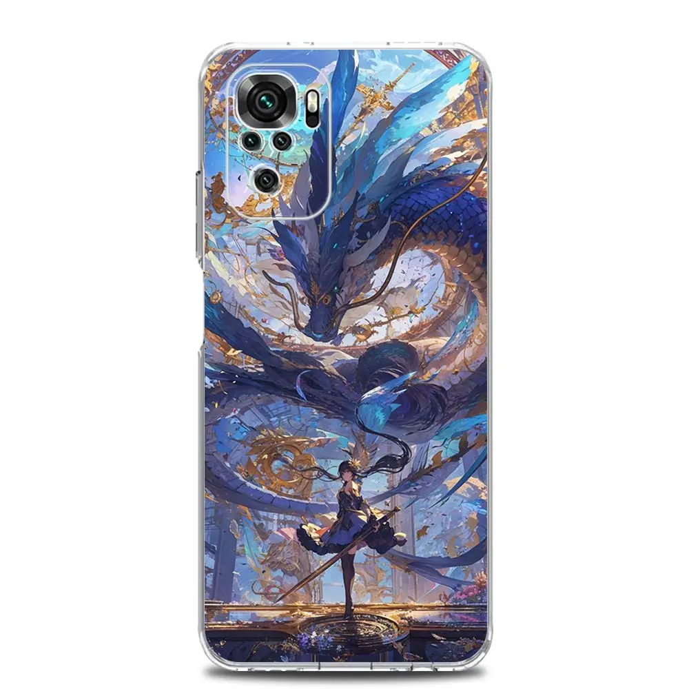 Genshin Impact Dragon Zhongli Themed Phone Case Cover