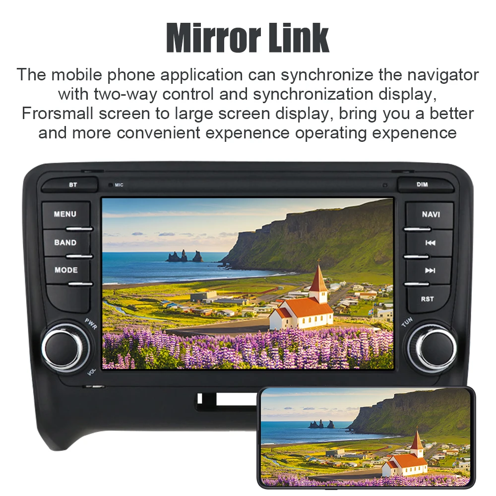 7 Inch HD Touch Screen Android 10.0 GPS FM Receiver for Audi TT MP5 Video Player Car Radio Hands-free Bluetooth WiFi 2 Din 3 7 Inch HD Touch Screen Android 10.0 GPS FM Receiver for Audi TT MP5 Video Player Car Radio Hands-free Bluetooth WiFi 2 Din - Image 3