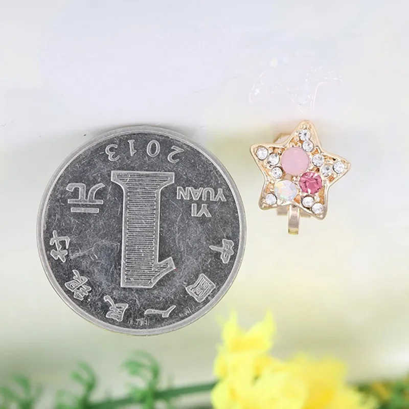Korean Rhinestones Clip Earrings For Women Girl Party Jewelry Gift ear clip earrings clip earrings ear clip ear accessories