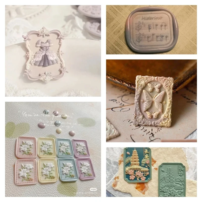 Fire Seal Seal Head Multi-Level Fine Carving Handmade Diy Cute Relief Brass Head Stamp Toy Envelope Invitation