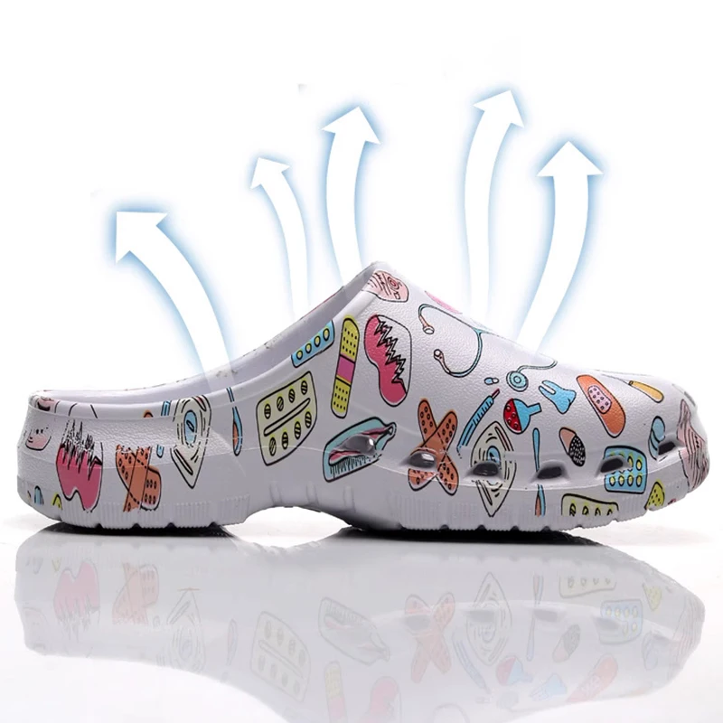 Non-slip Nurse Clogs Hospital Doctor Surgical Slippers Women EVA Medical Shoes Dental Nursing Clogs SPA Beauty Salon Shoes Y07 4
