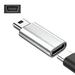 Compact USB - C to Mini USB Adapter - High - Speed 480Mbps Data Transfer & Charging Converter (Silver)