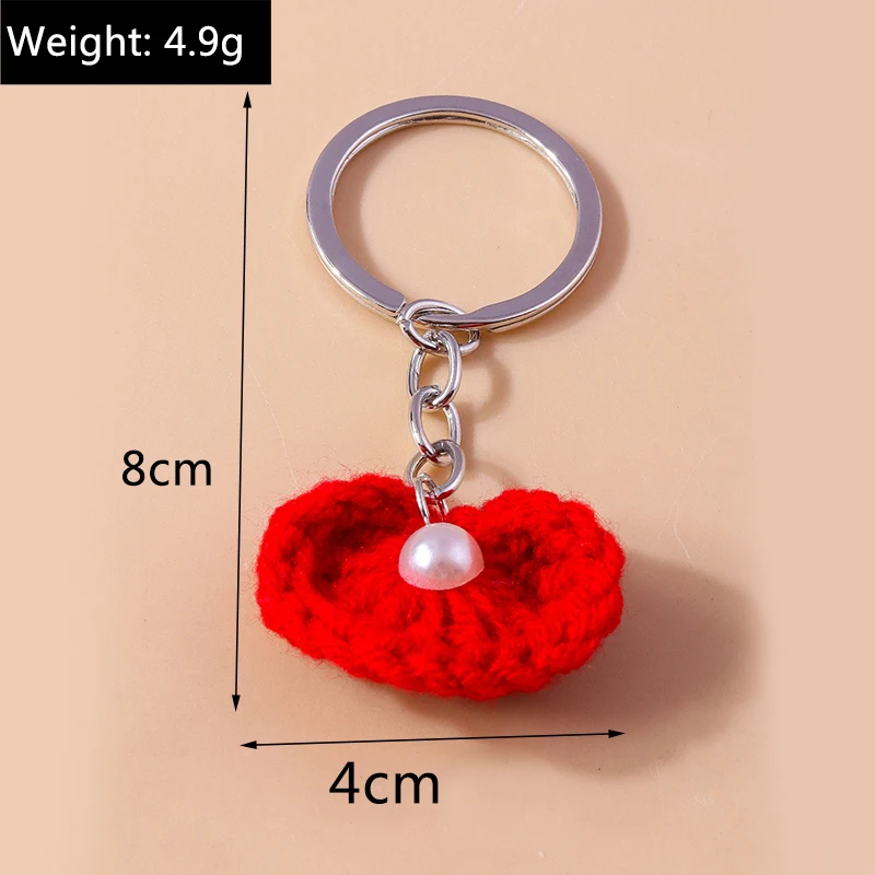 Schöner handgestrickter Elch-Schlüsselanhänger, gehäkelter Hund, Tier-Schlüsselanhänger für Frauen und Mädchen, Handtaschen-Anhänger, handgefertigter Schmuck, Geschenke – Detail 4