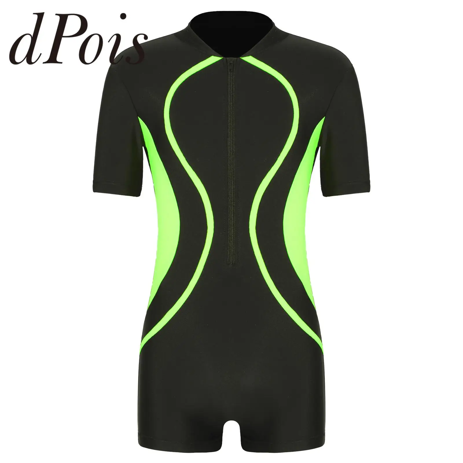 

Swimwear for Kids Girls Long Sleeve Bathing Jumpsuit Bodysuit Swimming Children One Piece Beach Seaside Surfing Beachwear