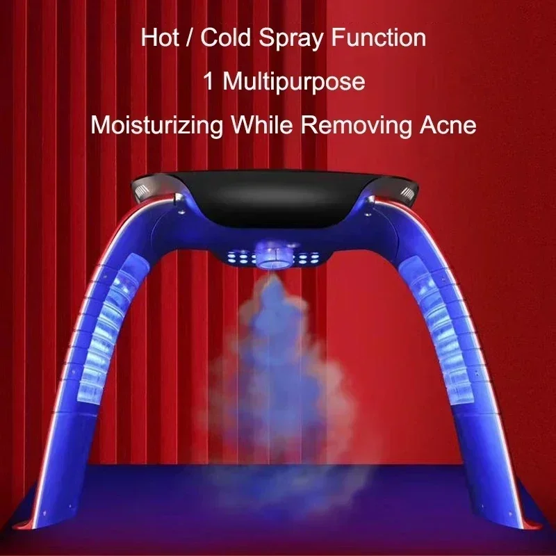 PDT Hot Cold Spray ColoRefaredul Photon Oxygen Injection Moisturizing LED Mask Skin Rejuvenation Beauty Device 7 Colors
