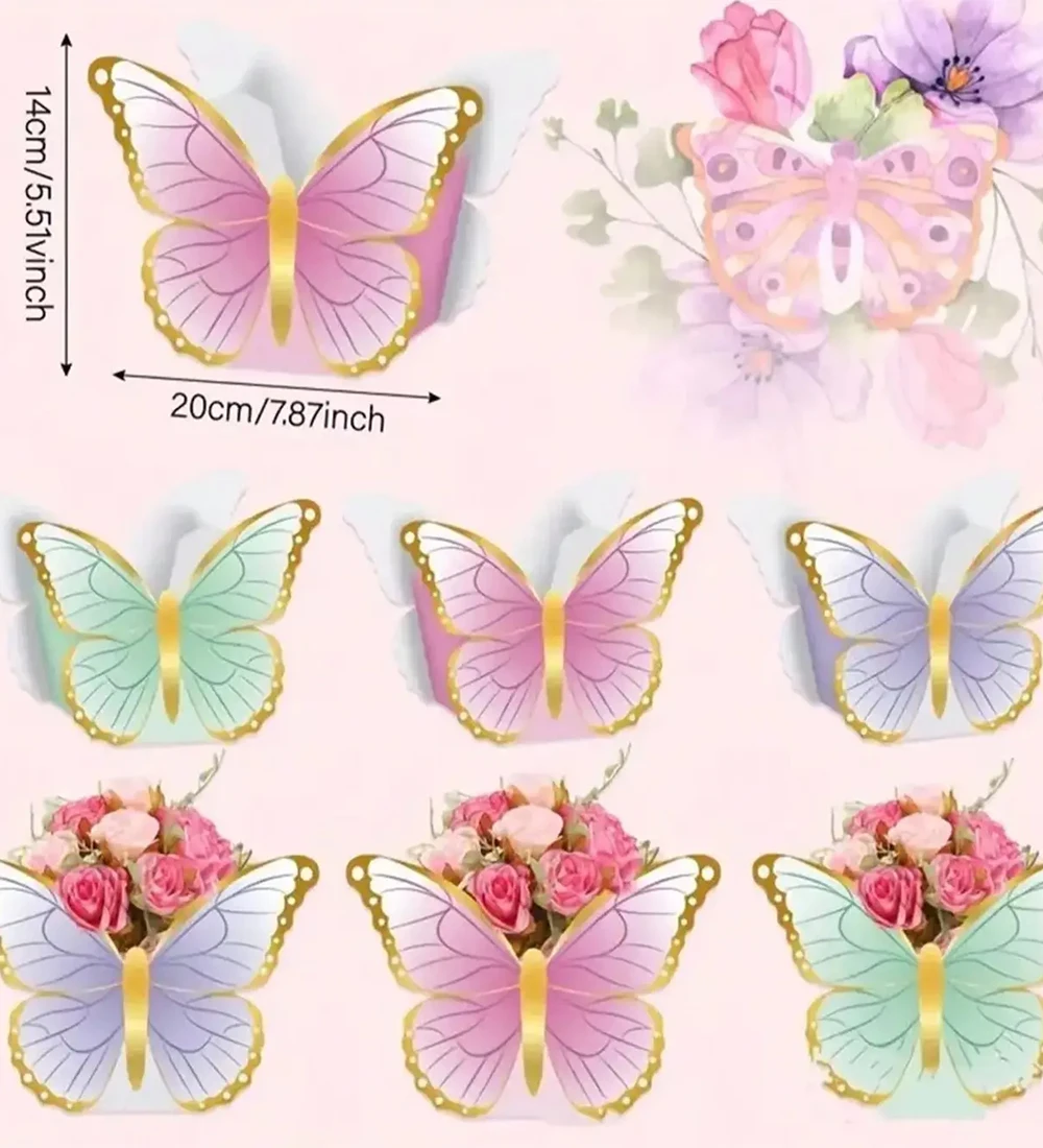 12, butterfly centerpiece tea party favors butterfly table decor for birthday and wedding themed party supplies
