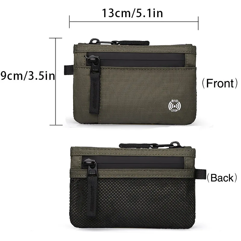 XTACER Tactical Card Holder & Zipper Pouch | MOLLE Compatible Organizer For Credit Cards, IDs & Cash