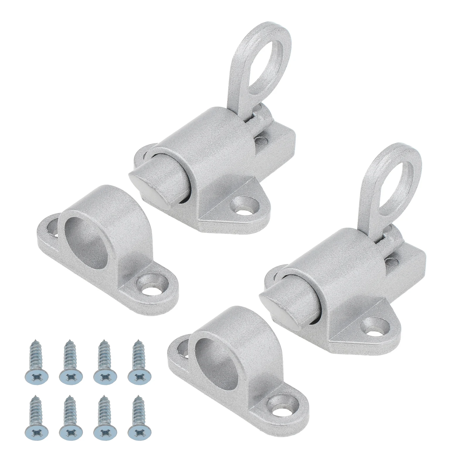 Silver-Resilient-Bolt-Latch-Aluminum-Alloy-Self-Closing-Latches-for ...