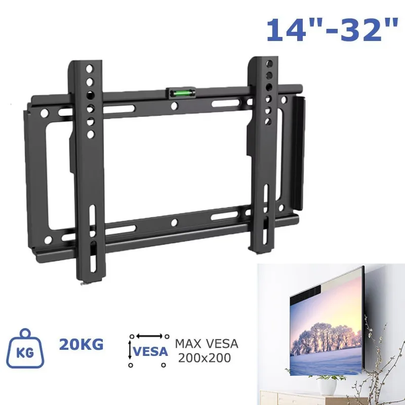 TV Wall Mount Bracket TV Wall Mount Monitor Holder Stand Monitor Holder Mount For 14-32 Inch Plasma HDTV LCD LED Monitor