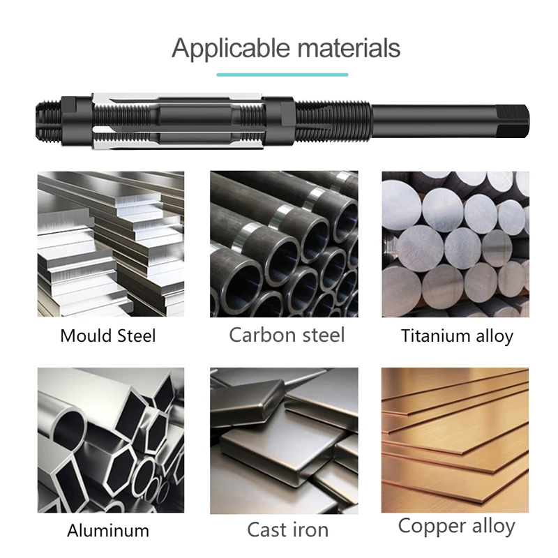 Chucking Reamer HSS Steel Adjustable Hand Reamer Machining Cutting Tools 10 10.75 11.75 12.75 13.75 15.25 17 19 21 23 26mm hand reamer hss reamer steel reamer tools