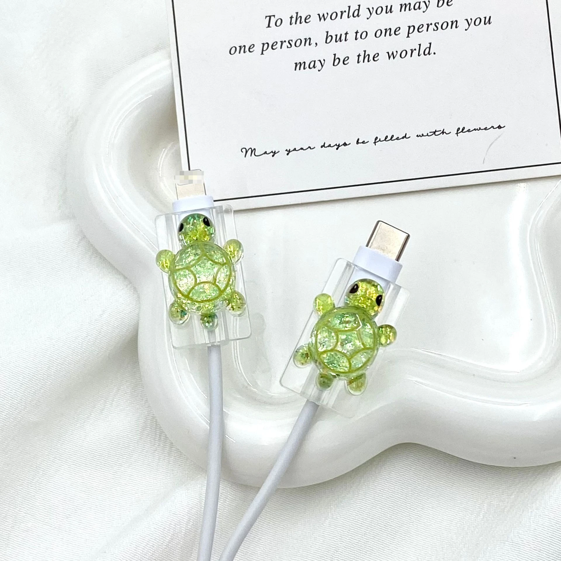Adorable Turtle Cable Organizer - Cartoon Cord Protector & Kawaii Winder