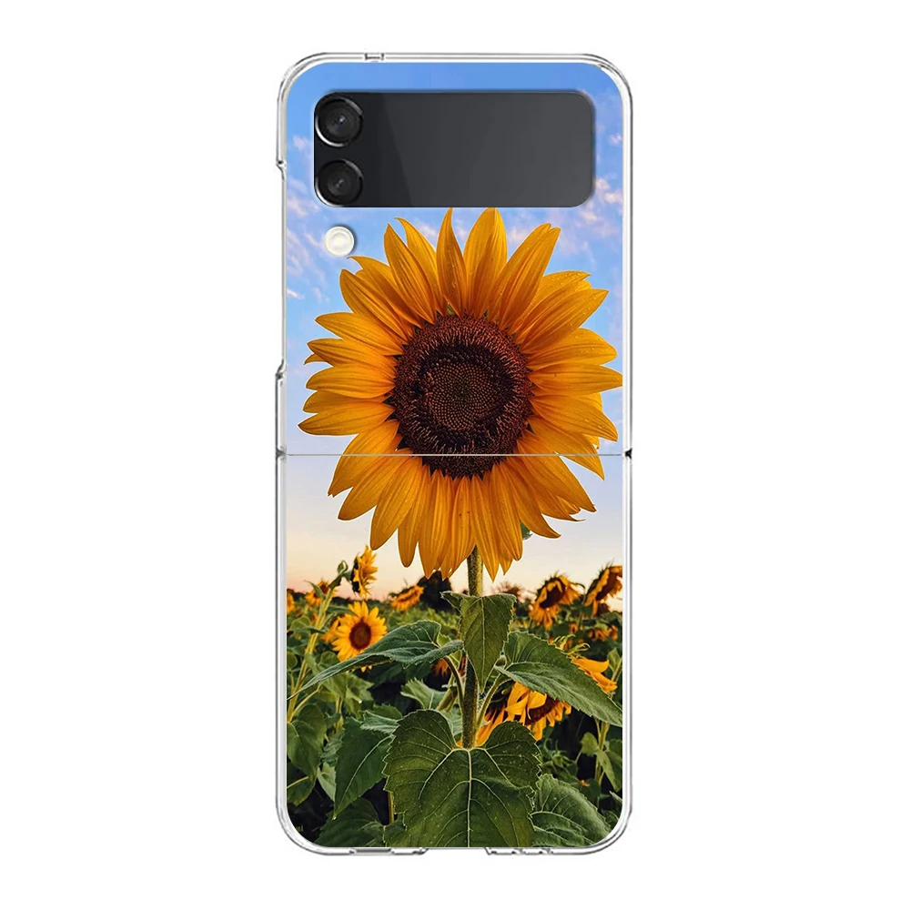 Sunflower Yellow Hard Folding Clear Phone Case