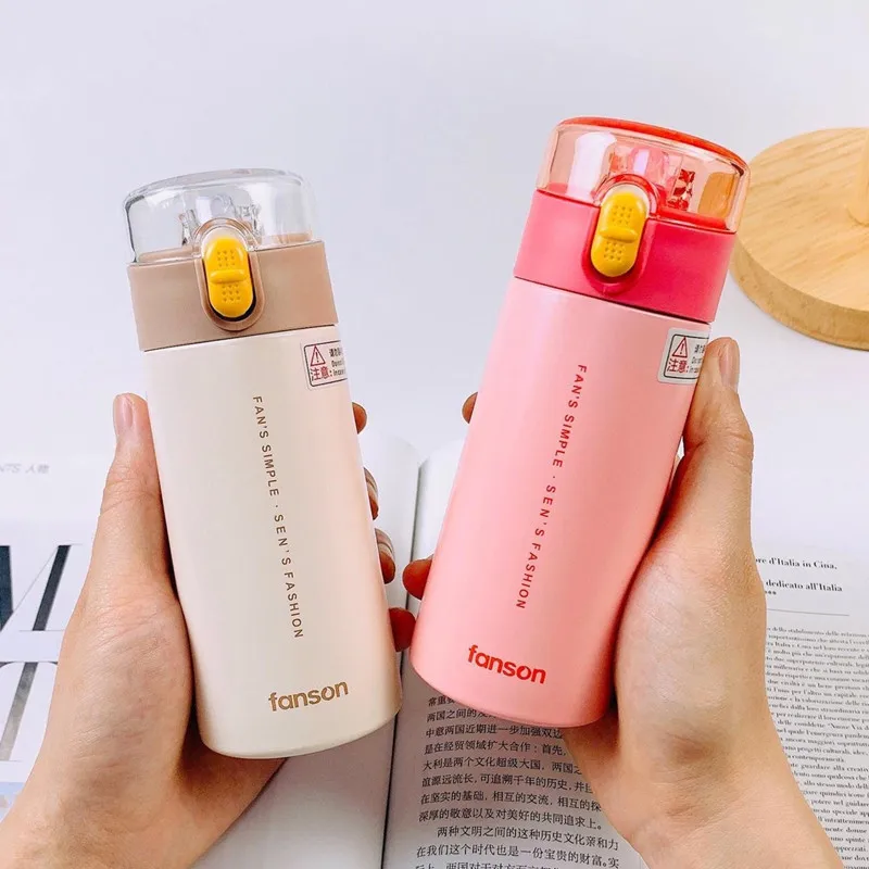 180ml Fashion Mini Double Stainless Steel Vacuum Flask Straw Portable Pocket Coffee Tea Thermos Mug Travel Tumbler