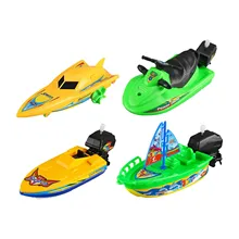 4 Pack Boat Bathtub Toy Funny Speed Boat Bathtub Toy Jet Clockwork Water Toy Motorboat Tub Toy For Kids Kinder Pool