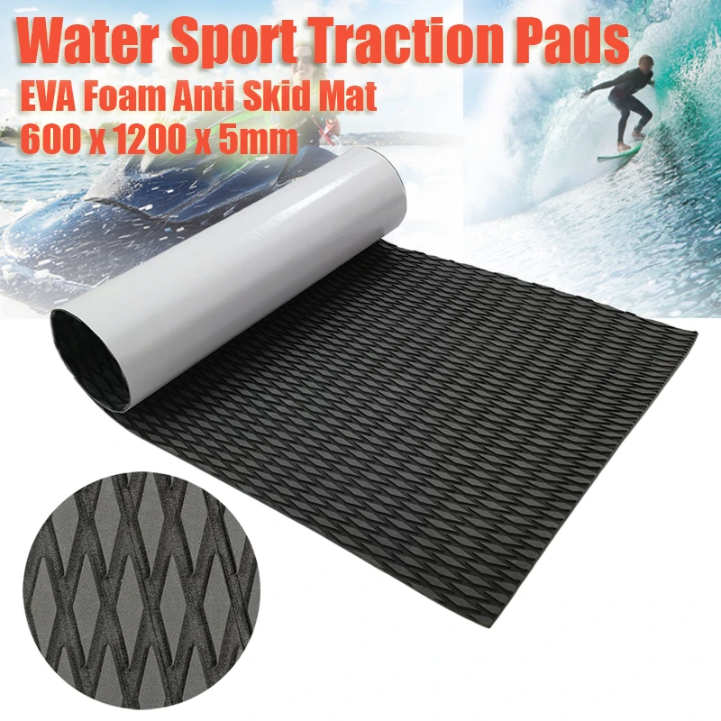 600x1200x5mm Eva Traction Foam Surfboard Jet Skis Pads Sup Paddleboard Boat Deck Sheet Anti Skid