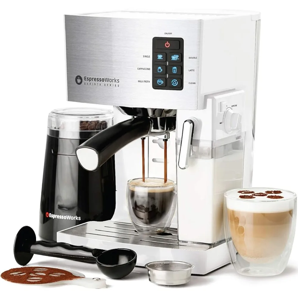 

EspressoWorks 19 бар кофеварка для эспрессо, латте и капучино набор из 10 штук для приготовления капучино и латте с одной кнопкой