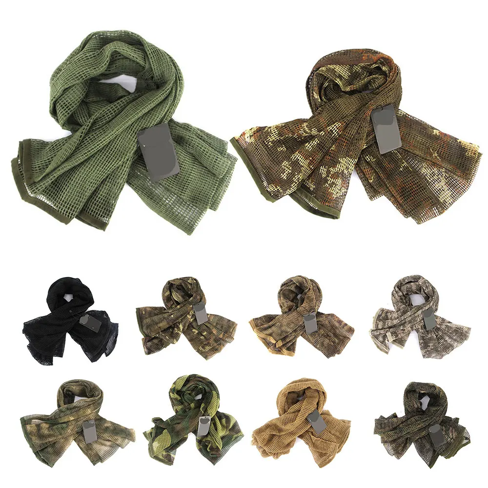 

Keffiyeh Camping Gear Durable Versatile Multifunctional Breathable Keffiyeh Head Wrap For Camping Sniper Face Scarf Camo Mesh