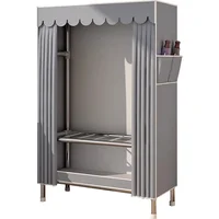 Chambre à coucher location armoire Portable vêtements placard dortoir petite armoire de rangement pliante assemblage organisateur Durable Muebles 3