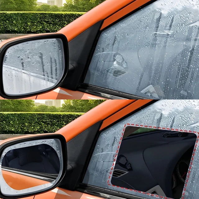 Car Rearview Mirror Film Side Window Rainproof Clear Film 2Pcs Anti Fog  Window Mirror Protective Sticker Car Accessories - AliExpress