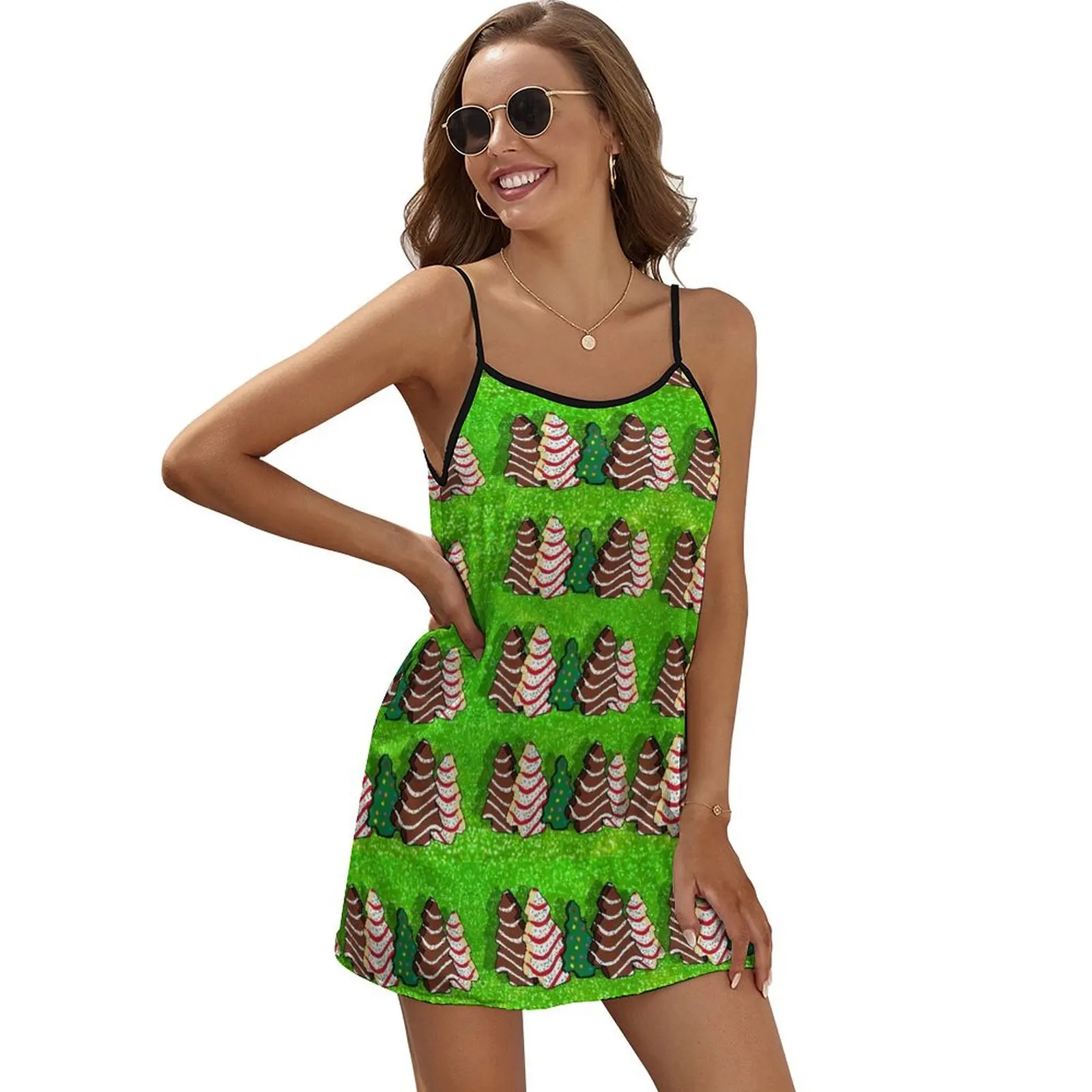 

Little Debbie Christmas Tree cakes Sleeveless Dress summer dresses Dress women dresses for prom women's clothing korea stylish