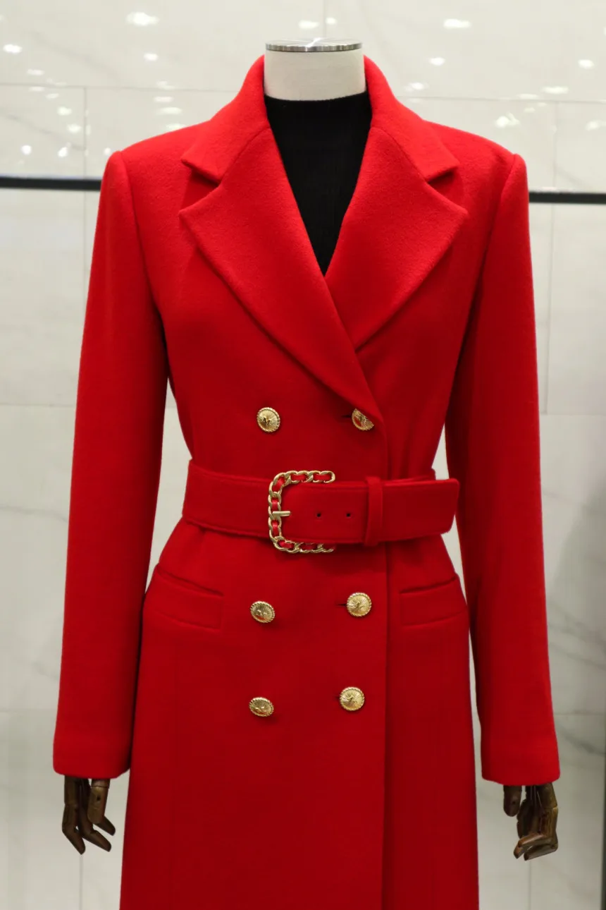 Highend New Workwear Professional Woolen Coat Suit Collar Double