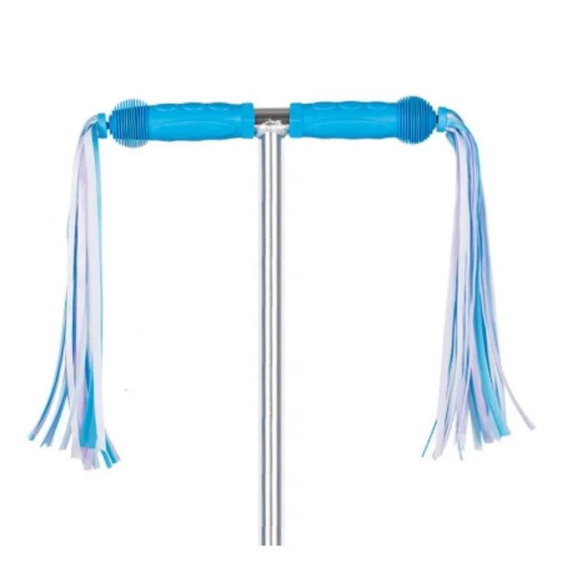 Kids Bike Decor Ribbon Outdoor Cycling Scooter Bicycle Handlebar Colorful Tassels Bike Accessory 2pcs