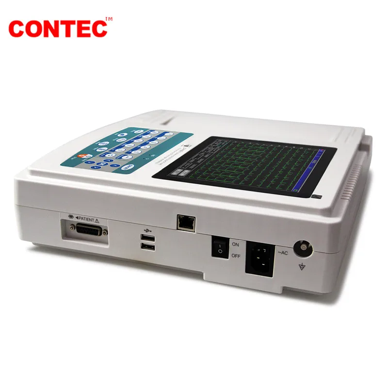 Touch Screen Digital 12 Channel 12 Leads ECG EKG Electrocardiograph PC Software CONTEC ECG1200G