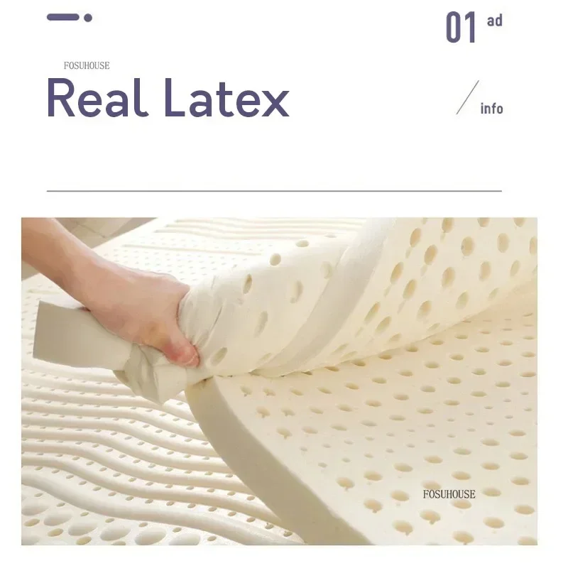 Luxury Bedroom Furniture Natural Latex Mattress Real Latex Liquid Mattress Home Single Double Mats with Cover Mattresses