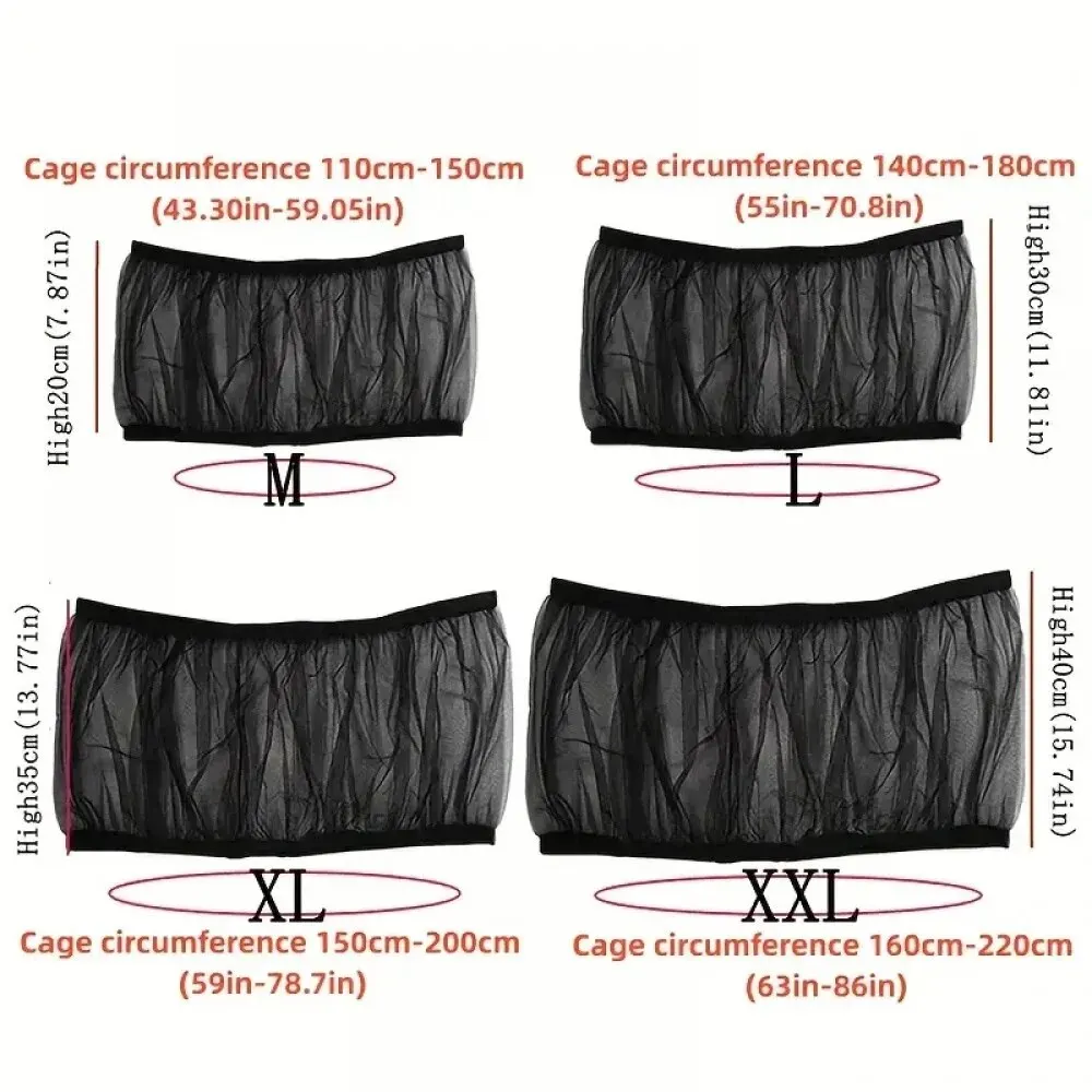 Cubierta Universal Ajustable Para Jaula De P&aacute;jaros Y Loros, Falda De Malla El&aacute;stica Transpirable, Cubierta Red a Prueba bird cage cover bird cage accessories
