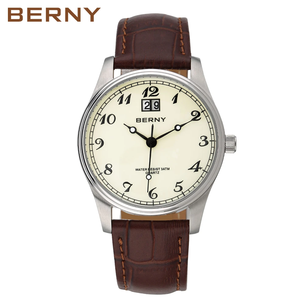 Seiko Quartz Movement Watch | Men's Quartz Leather Watch | Men's Classic  Quartz Watch - Quartz Wristwatches - Aliexpress