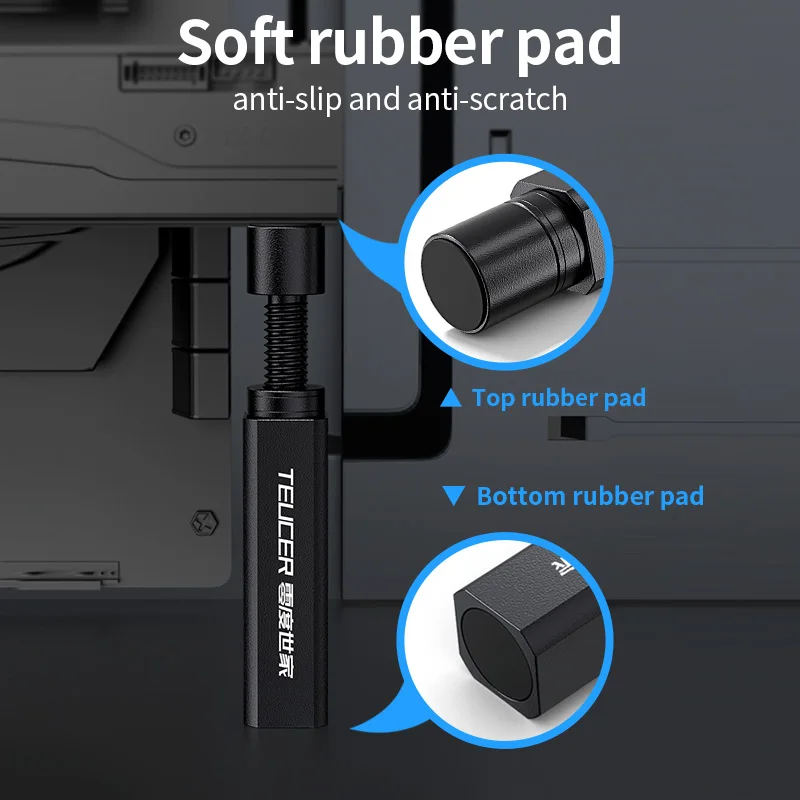 TEUCER VC18 Graphics Video Card Holder Steady Adjustable Telescopic Rotary Screw Aluminum Alloy Support Vertical PC GPU Bracket graphics card holder gpu stand gpu bracket