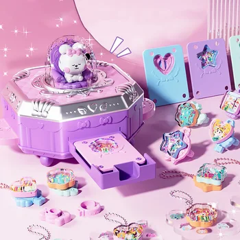DIY Jewelry Making Kit for Girls – Bead Rings, Princess Pendants & Keychains, Birthday Gift Set 1