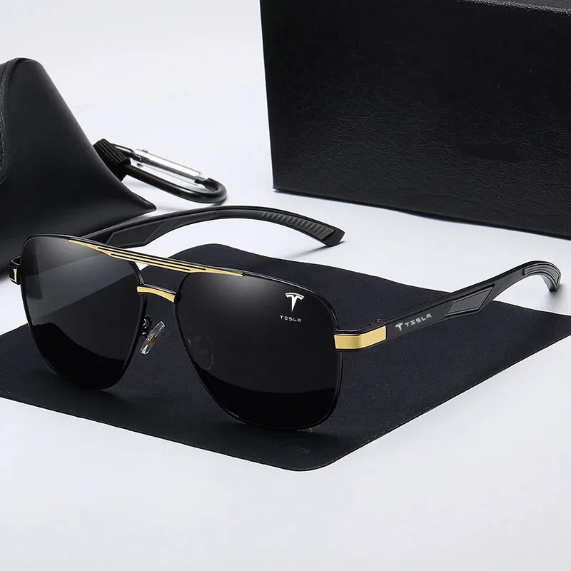 Tesla Model 3 모델 Y 모델 S 모델 X Cybertruck Roadster Men Anti Glare Goggles 용 자동차 하이 엔드 여유롭게 편광 선글라스
