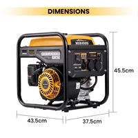 Onduleur d'essence Portable 3500W, générateur d'urgence 26kg, compteur numérique pour camping-car 3