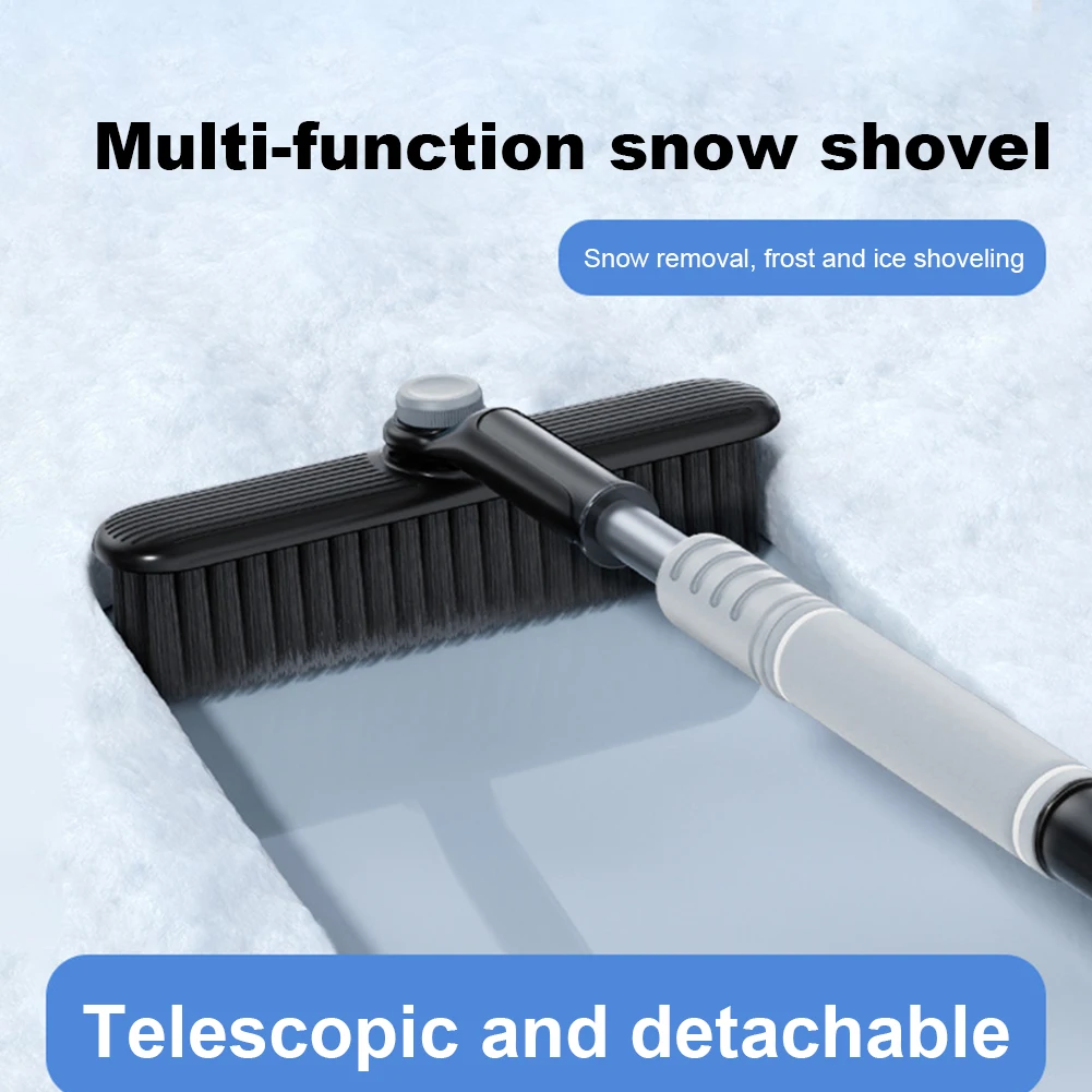 Car Multifunctional Snow Shovel Rotatable Telescopic Snow Removal Auto Windshield Defrosting Ice Scraper Deicing Cleaning Tools windshield shovel windshield defroster windshield deicing instrument snow shovel window cleaning tool