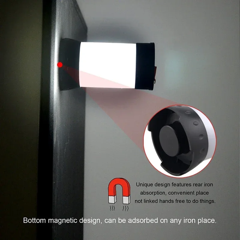 Magnetic Portable Camping Lantern 5 Level Brightness usb rechargeable