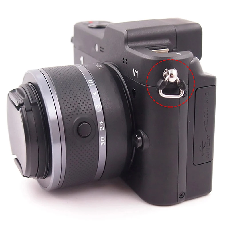 1 쌍 카메라 러그 링 카메라 스트랩 Slr 카메라 스트랩 변환 링 금속 연결 버클 용 삼각형 분할 링 후크