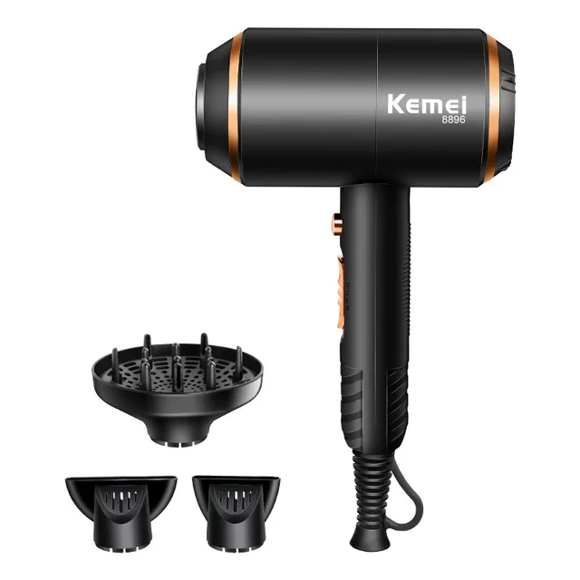 EU Plug Kemei Hair Dryer Professional Powerful Blowdryer Hot and Cold Strong Power 4000W Negative Ion Blow Dryers with Diffuser 5